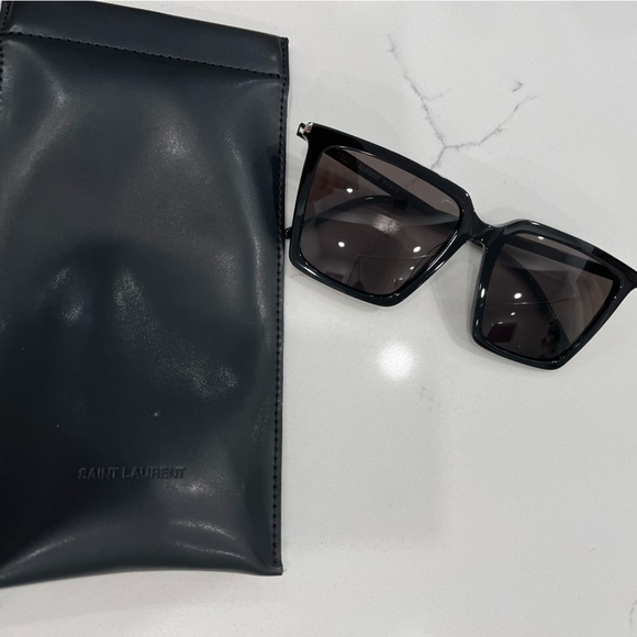 YSL black square sunglasses Saint Laurent - Picture 3 of 3